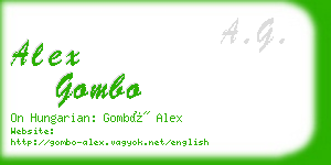 alex gombo business card